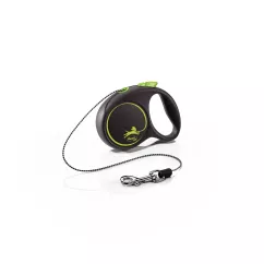 Flexi Black Design Повідець-рулетка для собак з тросом XS 3 м/8 кг зелена (FL 033227)