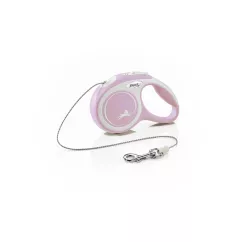 Flexi New Comfort Повідець-рулетка для собак з тросом XS 3 м/8 кг рожева (FL 042700)