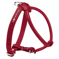 Шлей Hunter кожаный «Harness Round & Soft Luxus Elk Petit» 37-43 см/6-19 мм (красный) (HUN61470)