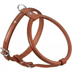 Шлей Hunter кожаный «Harness Round & Soft Luxus Elk Petit» 45-51 см/8-18 мм (коричневый) (HUN43834)