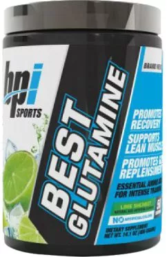 Амінокислота BPI Best Glutamine 400 г - Lime Sherbet (811213022648)