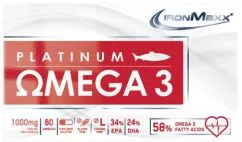 Жирные кислоты IronMaxx Platinum Omega 3 60 капсул (4260196295727)