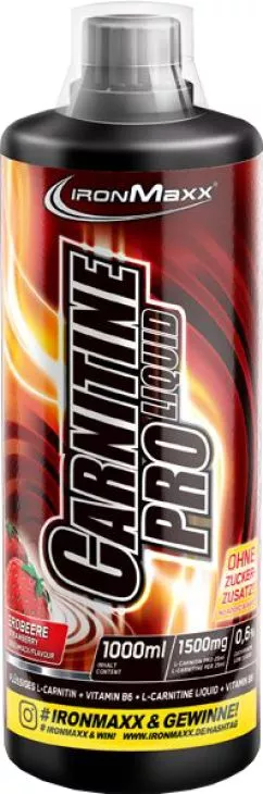 Жиросжигатель IronMaxx Carnitine Pro Liquid 1000 мл клубника (4260196292108)