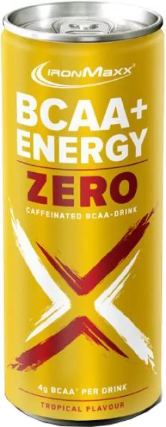 Аминокислота IronMaxx BCAA + Energy Zero Drink 330 мл Персиковый чай (4260426838380)