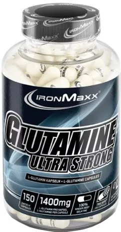 Амінокислота IronMaxx Glutamine Ultra Strong 150 капсул (4260196299664)