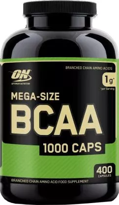 Аминокислота Optimum Nutrition Mega-Size BCAA 1000 400 капсул (748927020366)