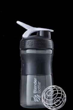 Шейкер BlenderBottle SportMixer з кулькою 590 мл Чорно-білий (SportMixer 20oz черно-белый)