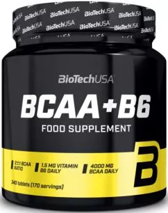 Аминокислота Biotech BCAA + B6 340 таблеток (5999076234080)