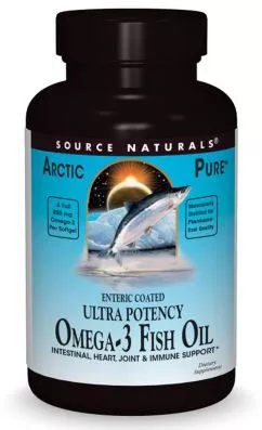 Жирные кислоты Source Naturals Натуральная Омега-3 из Рыбьего Жира, 850 мг, ArcticPure, 30 желатиновых капсул (21078020158)