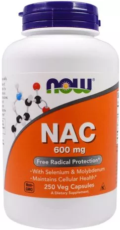 Амінокислота Now Foods NAC 600 мг 250 капсул (733739000866)