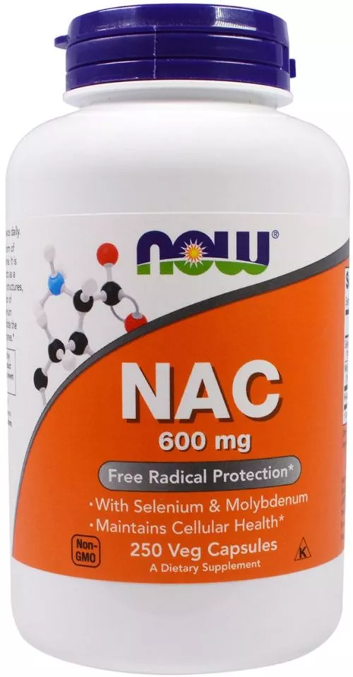 Амінокислота Now Foods NAC 600 мг 250 капсул (733739000866) - фото №3