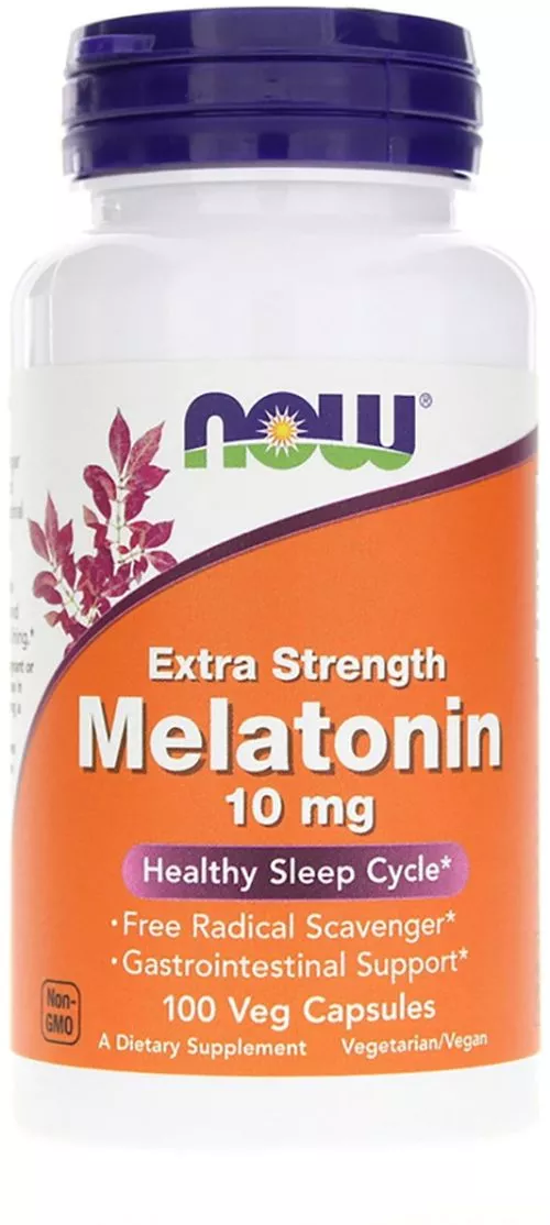 Аминокислота Now Foods Мелатонин 10 мг 100 капсул (733739035578) - фото №3