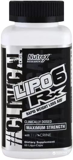 Жироспалювач Nutrex NR Lipo 6 RX 60 капсул (857839006303)