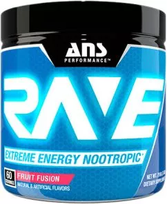 Предтренировочный комплекс ANS Performance Rave Extreme Energy Nootropic Фруктовая смесь 210 г (483310)