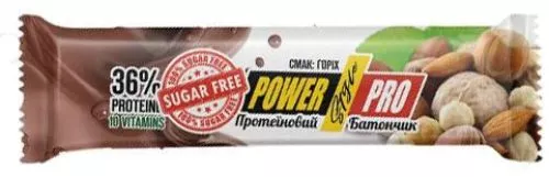 Упаковка батончиків Power Pro Sugar Free 32% 60 г х 20 шт. горіх Nutella (4820214003088) - фото №2