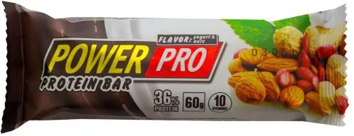Упаковка батончиків Power Pro 36% 60 г х 20 шт. горіх Nutella йогурт (4820214000223) - фото №2