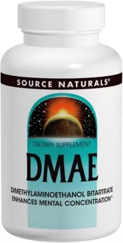 Аминокислота Source Naturals DMAE (диметиламиноэтанол) 130 мг 100 капсул (21078015826)