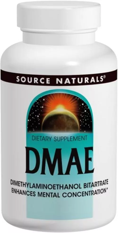 Аминокислота Source Naturals DMAE (диметиламиноэтанол) 130 мг 100 капсул (21078015826) - фото №3