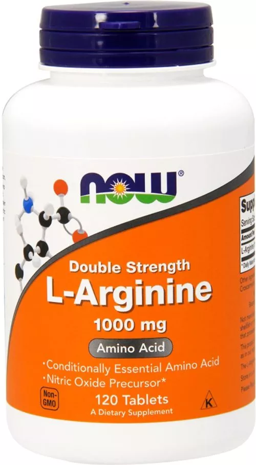 Аминокислота Now Foods L-Аргинин 1000 мг 120 таблеток (733739000354) - фото №3