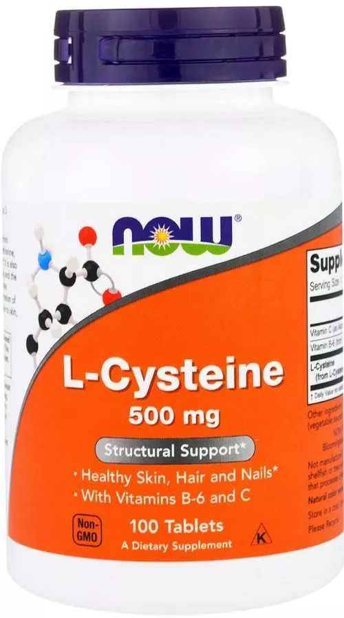 Аминокислота Now Foods L-Цистеин 500 мг 100 таблеток (733739000774) - фото №3