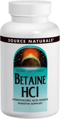 Аминокислота Source Naturals Бетаин HCL 650 мг 90 таблеток (21078013617)