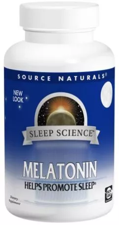 Амінокислота Source Naturals Sleep Science Мелатонін 3 мг 120 таблеток швидкої дії (21078000662)