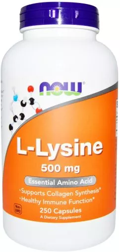 Амінокислота Now Foods Лізин 500 мг 250 капсул (733739001122)