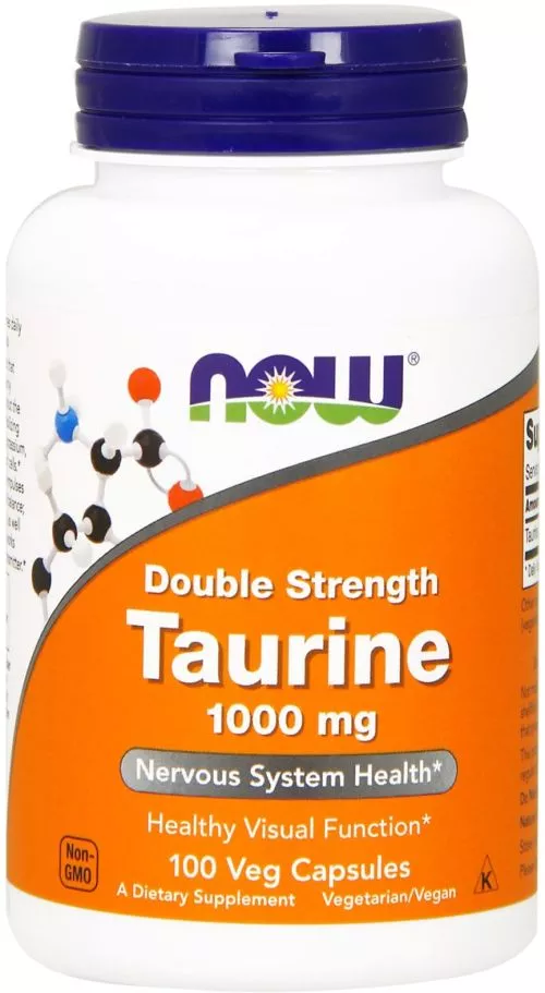 Амінокислота Now Foods Таурин 1000 мг 100 гелевих капсул (733739001429) - фото №3