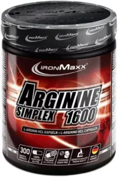 Амінокислота IronMaxx Arginin Simplex 1600 300 капсул (4260196299428)