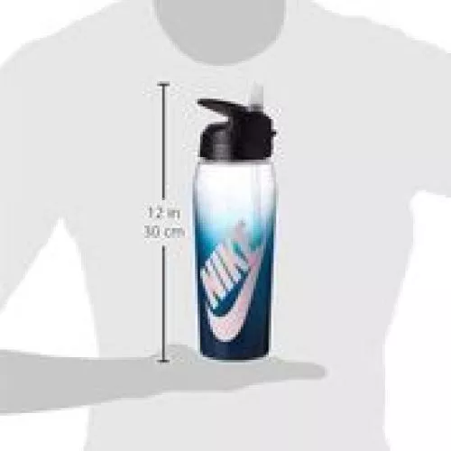 Пляшка для води Nike TR Hypercharge Straw Bottle 32 Oz 946 мл Синя (887791328489) - фото №2