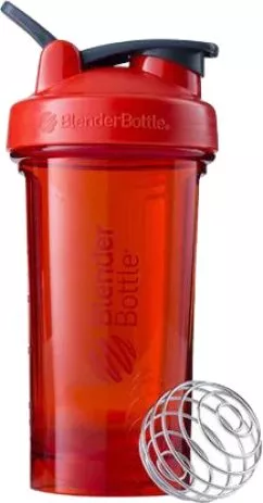 Спортивна пляшка-шейкер BlenderBottle Pro24 Tritan з кулькою 710 мл Червона (Pro24 Red)