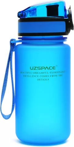 Пляшка для води Uzspace Frosted 350 мл Блакитна (6955482371480)