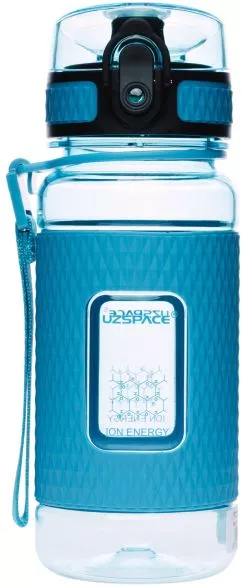 Пляшка для води Uzspace Diamond 370 мл Блакитна (6955482370056)