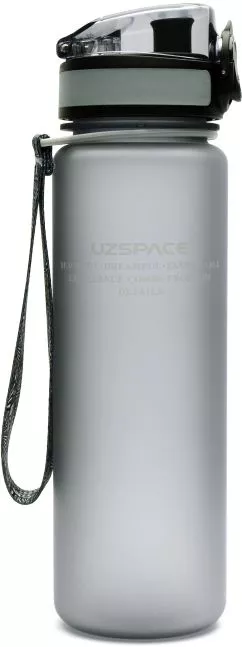 Пляшка для води Uzspace Frosted 500 мл Сіра (6955482370902)