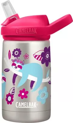 Спортивна термо-пляшка для води CamelBak 2284103040 eddy+ Kids Kids SST Vacuum Insulated 12 oz Flowerchild Sloth 0.35 л (886798025070)