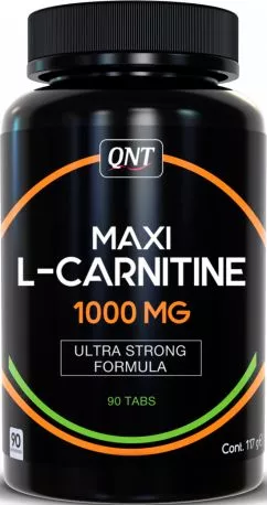 Жироспалювач QNT MAXI — L-Carnitine 1000 мг — 90 капсул (5404017400566)