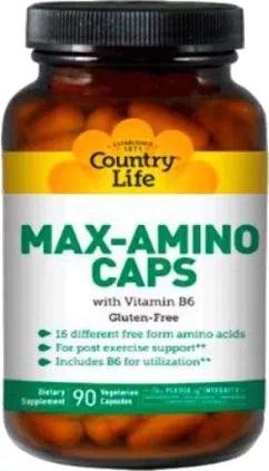 Амінокислотний комплекс Country Life MAX-AMINO з вітаміном В6 90 капсул (015794014959)