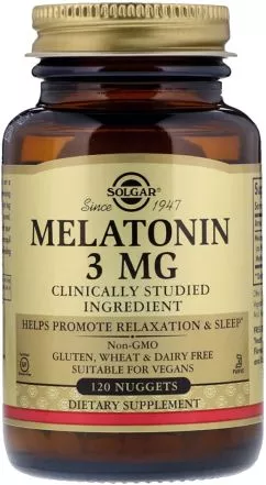 Амінокислота Solgar Мелатонін 3 мг 120 таблеток (033984019355)