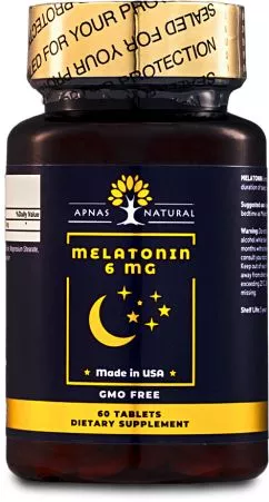 Амінокислота Apnas Natural Мелатонін 6 мг 60 таблеток (603051082201)