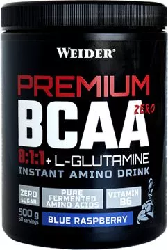 Амінокислота Weider Premium BCAA 8:1:1 + L-Glutamine Blue Raspberry 500 г (8414192312919)