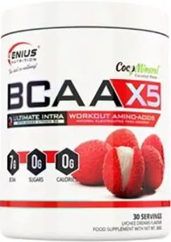 Аминокислота Genius Nutrition BCAA-X5 360 г Личи (5401934710921)