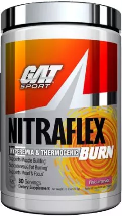 Предтренировочный комплекс GAT sport Nitraflex Burn 318 г Розовый лимонад (816170022298)