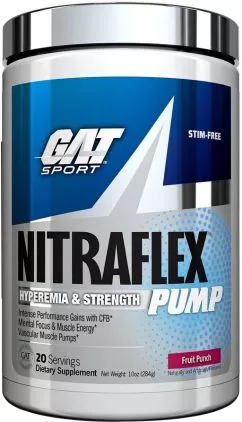 Предтренировочный комплекс GAT sport Nitraflex Pump 284 г фруктовый пунш (816170022373)