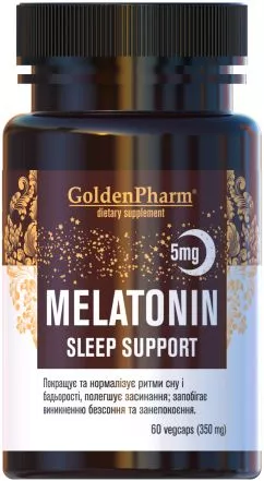 Амінокислота Голден-фарм Мелатонін 5 мг 60 капсул (4820183471161)