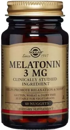 Аминокислота Solgar Мелатонин 3 мг 60 жевательных таблеток (033984019348)