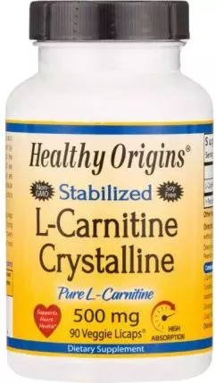 Амінокислота Healthy Origins L-Карнітин 500 мг 90 капсул (603573412814)