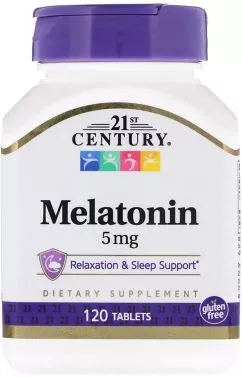 Аминокислота 21st Century Мелатонин 5 мг 120 таблеток (740985270875)