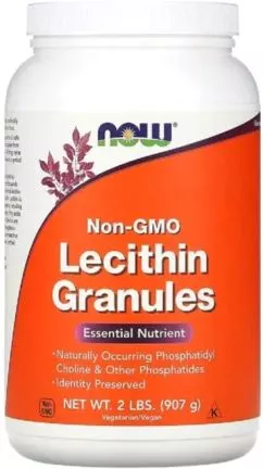 Амінокислота Now Foods Гранули лецитину 2 фунти (907 г) (733739022622)