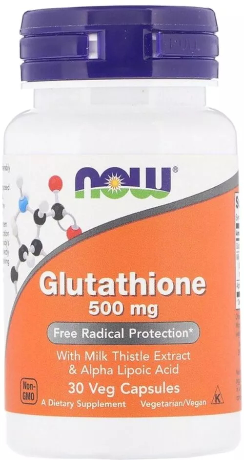 Аминокислота Now Foods Глутатион 500 мг, 30 вегетарианских капсул (733739001757) - фото №2
