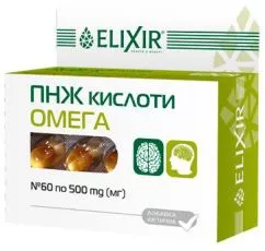 Жирні кислоти Elixir ПНЖ кислоти омега 60 капсул (4820058211984)